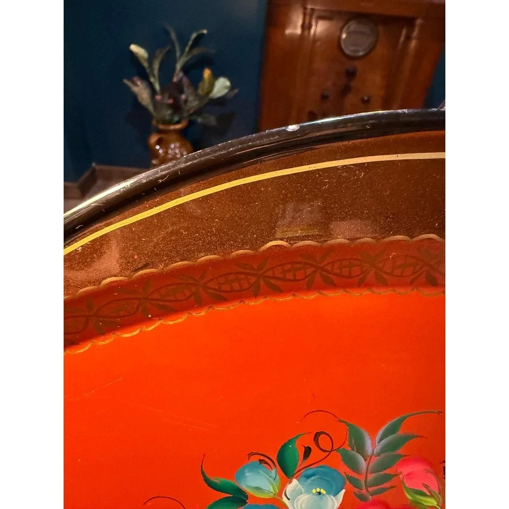 Toleware Zhostovo hand painted